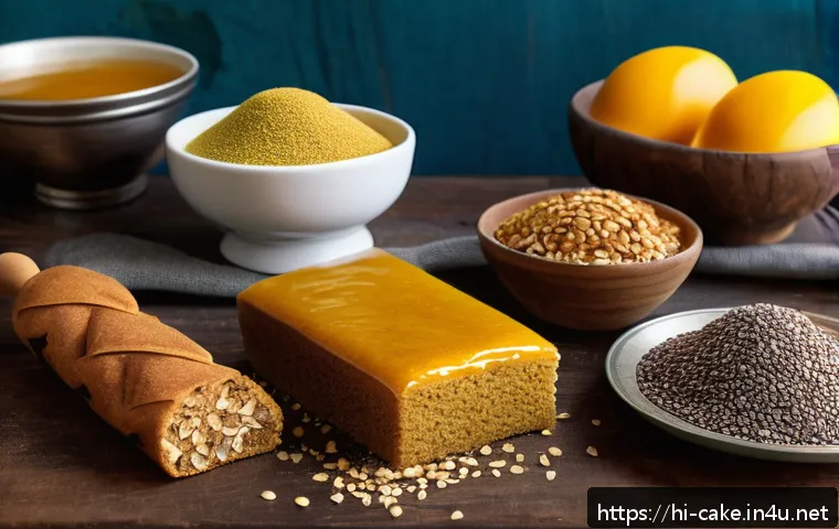 제과업계의 트렌드와 변화 - A vibrant bakery scene showcasing a variety of healthy Indian sweets made with natural sweeteners li...